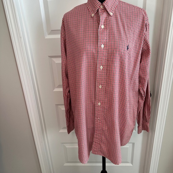 Ralph Lauren Other - Ralph Lauren Blake Gingham Button Down Shirt‎ Men's Red White Classic Fit Cotton